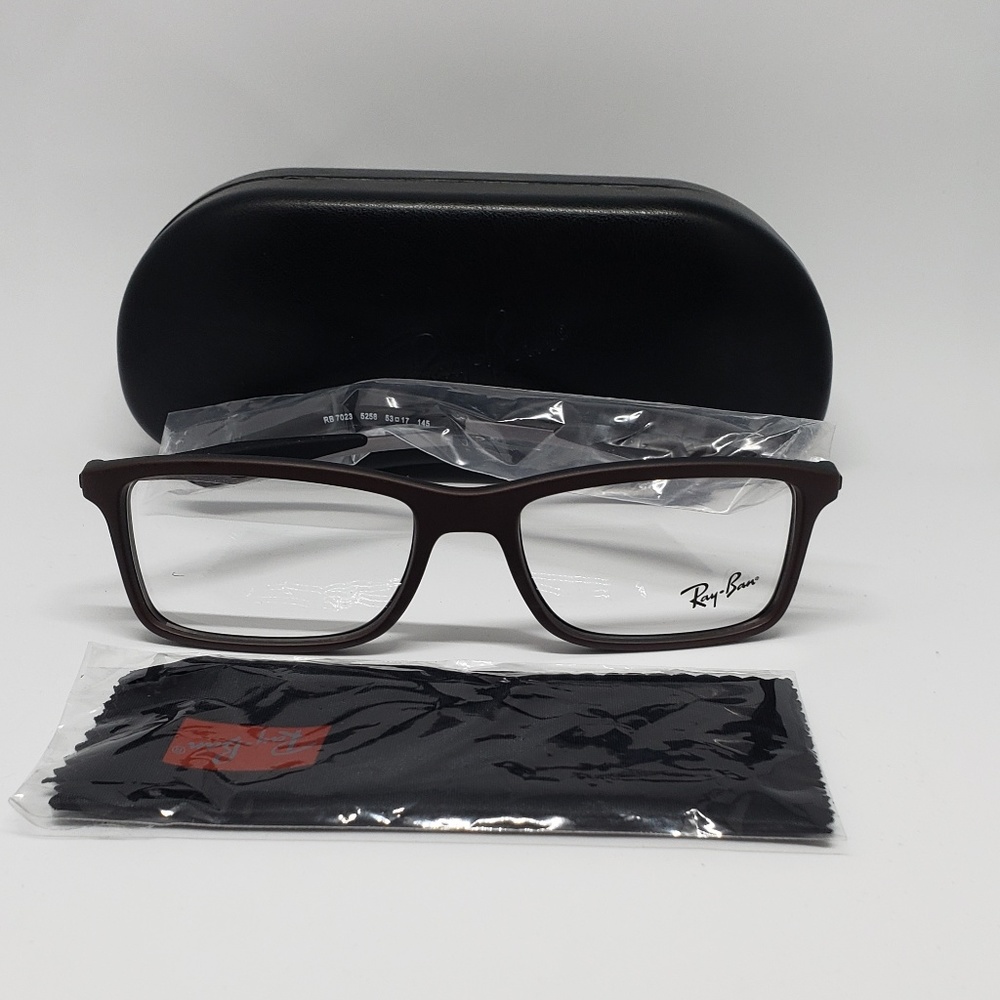 Ray Ban RX Eyeglasses Unisex Brown Black - Picture 1 of 7
